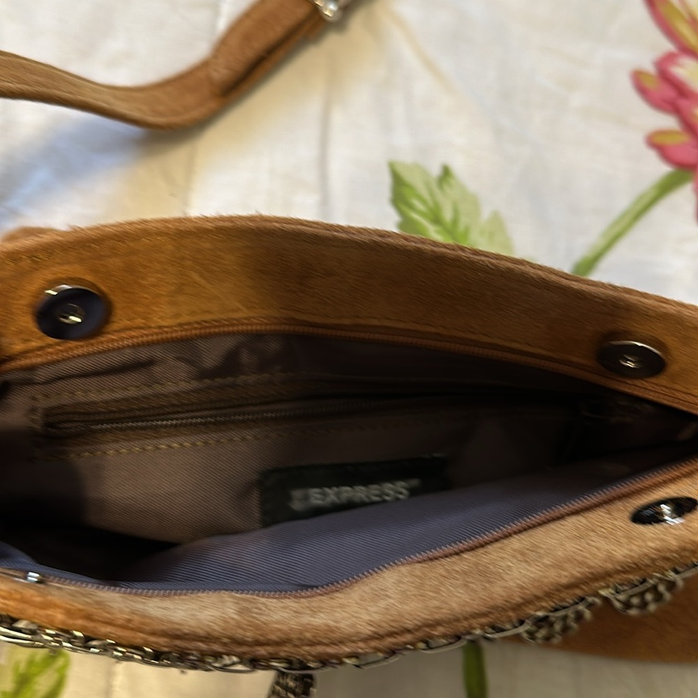 💖New Listing-Express tan suede BoHo purse - Picture 6 of 6
